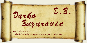 Darko Buzurović vizit kartica